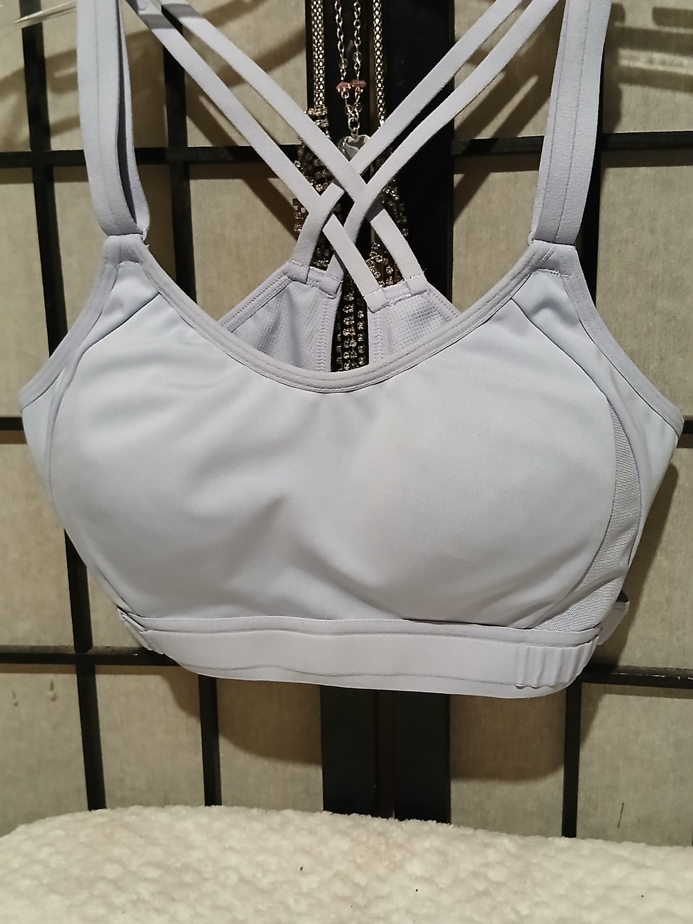 all in motion Light Lilac Crisscross Back Sports Bra